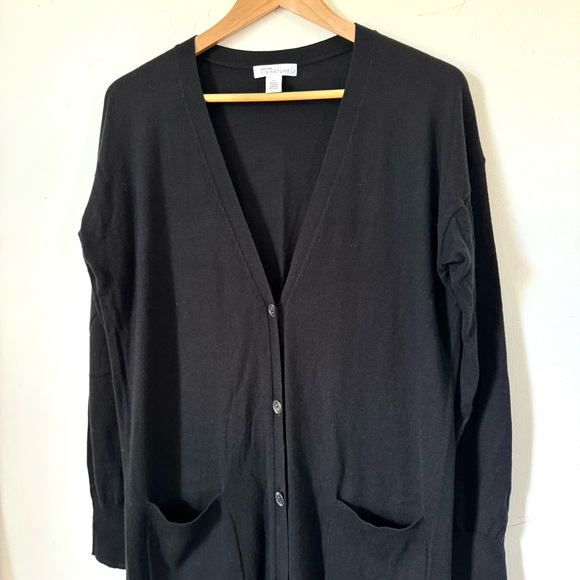 Nordstrom Signature Cashmere Duster Cardigan Sweater Button Up Womens Medium - Picture 5 of 9